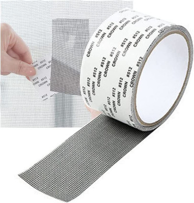 Feeling mall Anti-Mosquito 3 Layer Tape Strong Adhesive Seal for Screen of Window Door Tear Hole Super Fix Tape (Manual)(Multicolor)