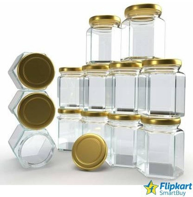 Flipkart SmartBuy Glass Grocery Container  - 250 ml(Pack of 12, Clear)