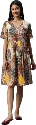 Arriva Fab Women A-line Multicolor Dress