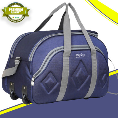 Blue Star Luggage (Expandable) WDB-1172 High-Quality Polyester Cabin Size Luggage Duffle Strolley Bag Duffel With Wheels (Strolley)