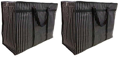 MINDKING (Expandable) Canvas & Polyester Shopping Bags Strong Handles Reinforced Handles jhola Bag Duffel Without Wheels