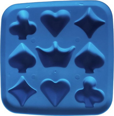 SM Exports Silicone Ice Cube Tray for Freezer, Flexible, Different shapes - Pack of 1 tray. Blue Silicone Ice Cube Tray(Pack of1)