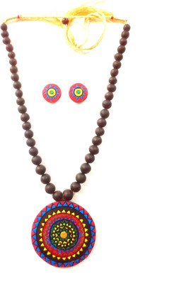 Haus Fabula Terracotta Pink Jewellery Set(Pack of 1)