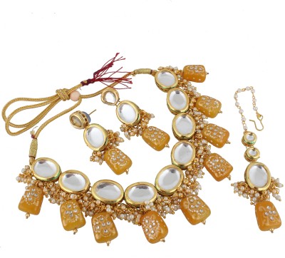 Lucky Jewellery Copper Gold-plated Yellow Jewellery Set(Pack of 1)