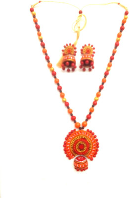 Haus Fabula Terracotta Multicolor Jewellery Set(Pack of 1)