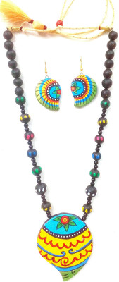 Haus Fabula Terracotta Yellow Jewellery Set(Pack of 1)