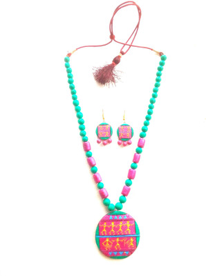 Haus Fabula Terracotta Multicolor Jewellery Set(Pack of 1)