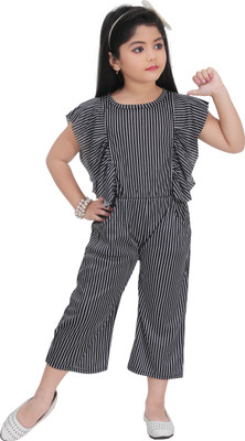 Kgn Garments Striped Girls Jumpsuit