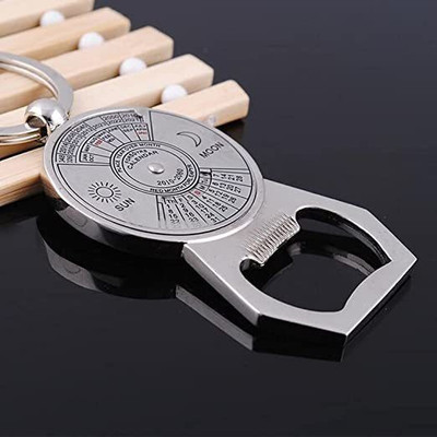 KYOP Opener Key Chain 50 Year Calendar Silver Car/Bike Key Chain