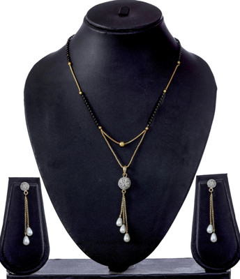 JWEL DESIGN All New AD Elegant Mangalsutra with Matching Earrings Alloy Mangalsutra
