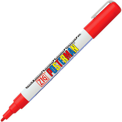 Zig Posterman Fine RED 1MM Markers(Set of 1, Red)