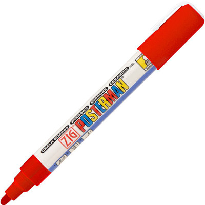 Zig POSTERMAN Medium RED 2 MM(Set of 1, Red)