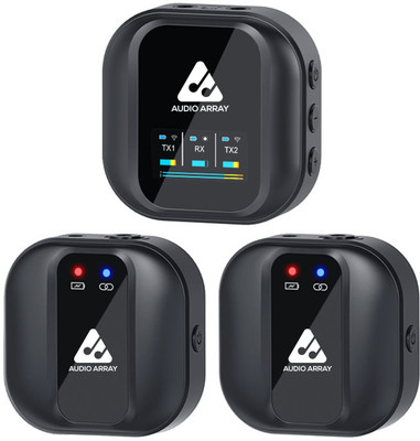 Audio Array Dual Wireless Mic, Upto 10hr Battery & 100m Range Microphone
