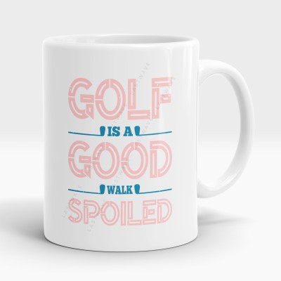 LASTWAVE Golf Is A Good Walk Spoiled, Golf Graphic Printed 11Oz Ceramic Ceramic Coffee Mug(325 ml)