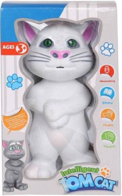 SNM97 Talking Tom Cat Toy For Kids Intelligent Speaking Repeats What You Say_72(White)