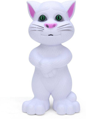 AS TRADERS Intelligent Talking Tom Cat With Wonderful Voice White(White)