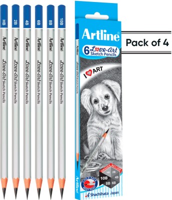 Artline Love Art Multi-Grade Combo Pack Drawing & Sketching Pencil(Set of 4, Black)