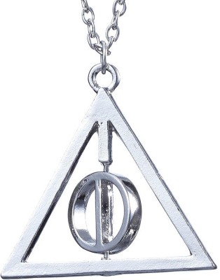 RVM Jewels Harry Potter Inspired Rotating Deathly Hallows Pendant Necklace Alloy