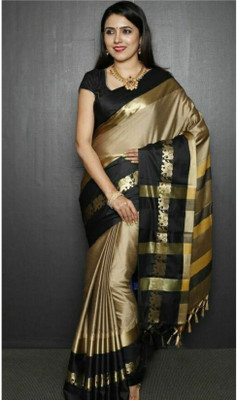 MQTRADERS Self Design Bollywood Silk Blend Saree(Multicolor)