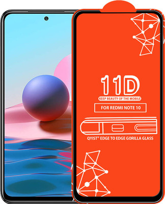 Qyist Edge To Edge Tempered Glass for Redmi Note 10(Pack of 1)