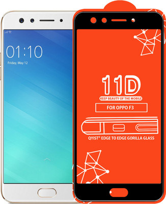 Qyist Edge To Edge Tempered Glass for Oppo F3(Pack of 1)