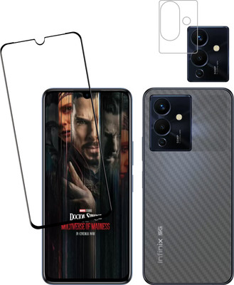 Vatsin Front and Back Tempered Glass for Infinix Note 12 5G, Infinix Note 12 5G (Back Carbon Fiber)(Pack of 3)