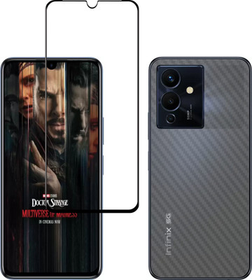 Vatsin Front and Back Tempered Glass for Infinix Note 12 5G, Infinix Note 12 5G (Back Carbon Fiber)(Pack of 2)