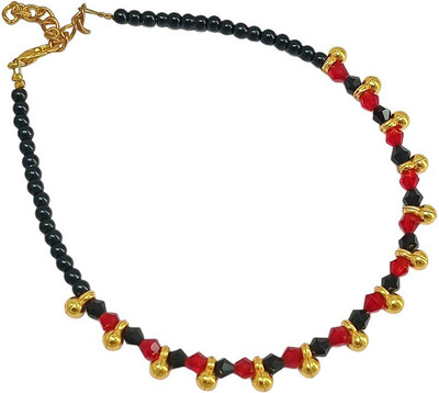 HIGH TRENDZ Designer Golden Trinklets Crystal Anklet