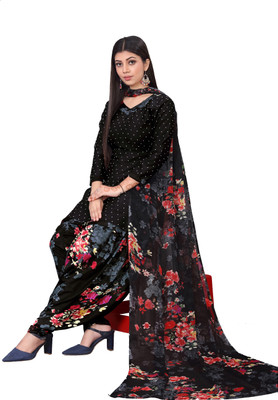 STYLEVEDA Crepe Printed Salwar Suit Material