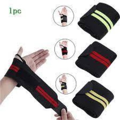 MegaValue Wrist Band Sports Wristband Wrist Brace Wrist Support Splint Protection Wrist Wrist Support(Black, Red)