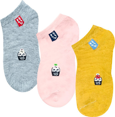 Nicsy Women Printed Ankle Length, Calf Length, Mid-Calf/Crew(Pack of 3)