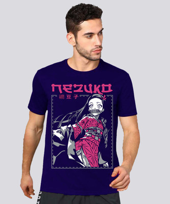 VIKCLIQUE Graphic Print Men Round Neck Blue T-Shirt