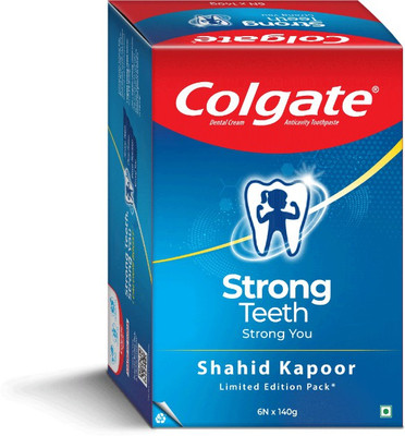 Colgate Strong Teeth Toothpaste Shahid Kapoor Limited Edition Pack Toothpaste (840, Pack of 6)