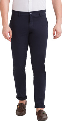 PARX Tapered Men Blue Trousers