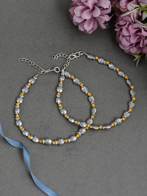 Silvermerc Designs Brass Anklet(Pack of 2)
