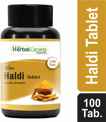 HARC Herbal Canada Haldi Tablet(Turmeric) | Boosts Immunity and Useful in Skin Problems(100 Tablets)