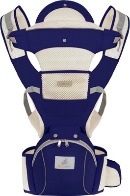 BROGBUS Kids 4-in-1 Adjustable Baby Carrier Cum Kangaroo Bag with Safety Belt Baby Carrier(Navy Blue, Front Carry facing in)