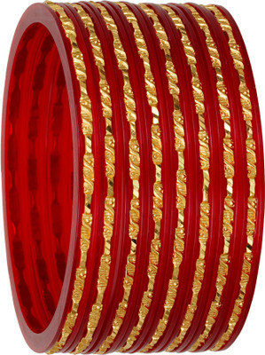 Barffy collections Plastic Gold-plated Bangle Set(Pack of 8)
