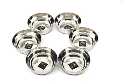 Nyra Stainless Steel Storage Bowl Stainless Steel Bowls Set of 12- Curry, Dal, Dessert, Cereal Katori,150 ml Each(Pack of 12, Silver)