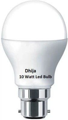 Dhija 10 W Basic Round B22 LED Bulb(White)