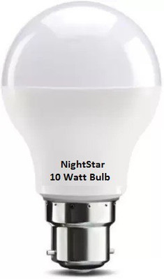 Nightstar 10 W Basic Round B22 LED Bulb(White)