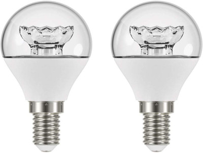 OSRAM 4.9 W Basic Round E14 LED Bulb(Yellow, Pack of 2)