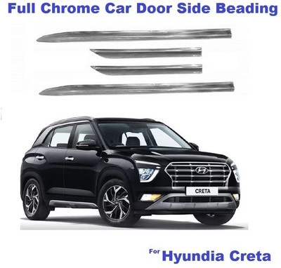 Bubu Car door full chrome side beading for Creta car (set of 4) Car Beading Roll For Door(5 m)
