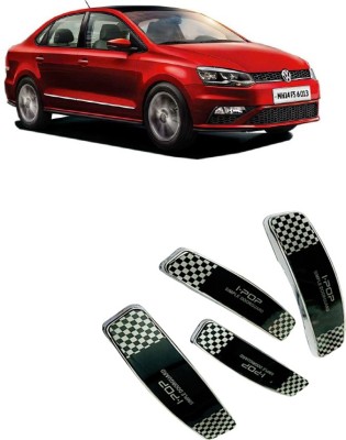 Accessorique Plastic Car Door Guard(Black, Silver, Pack of 4, Volkswagen, Vento)