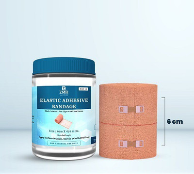 ZMR OVERSEAS ELASTIC ADHESIVE BANDAGE FLASH COLOURE, FAST EDGES WITH EXTRA POROUS 6*4\6 METER Crepe Bandage
