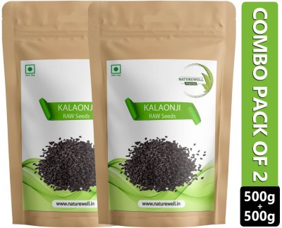 Naturewell Organics Twin Pack of Nigella Seeds / Kalonji (Black) Folic acid and Dietary Fibre Seed(1 kg)