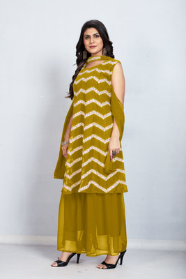 LH ENTERPRISE Women Kurta Sharara Dupatta Set