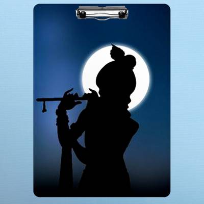 paper pebbles Lord Krishna Digital Reprint Clip Board Exam Pad (14x10 Inches) wood