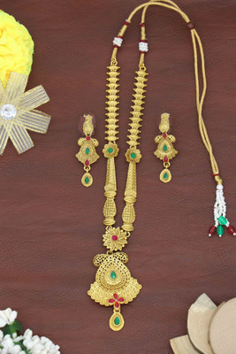 Springal Alloy Gold-plated Gold Jewellery Set(Pack of 1)