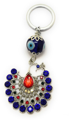 Aksica Peacock Bird Evil Eye Metal Key Chain